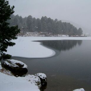 Picture-Evergreen Lake-Ice Forming