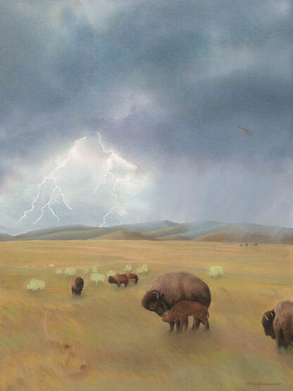 Nature Art-Picture-Bison