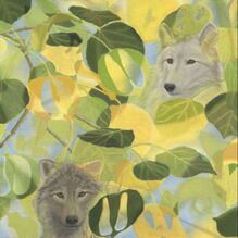 unique nature art - painting - wolf
